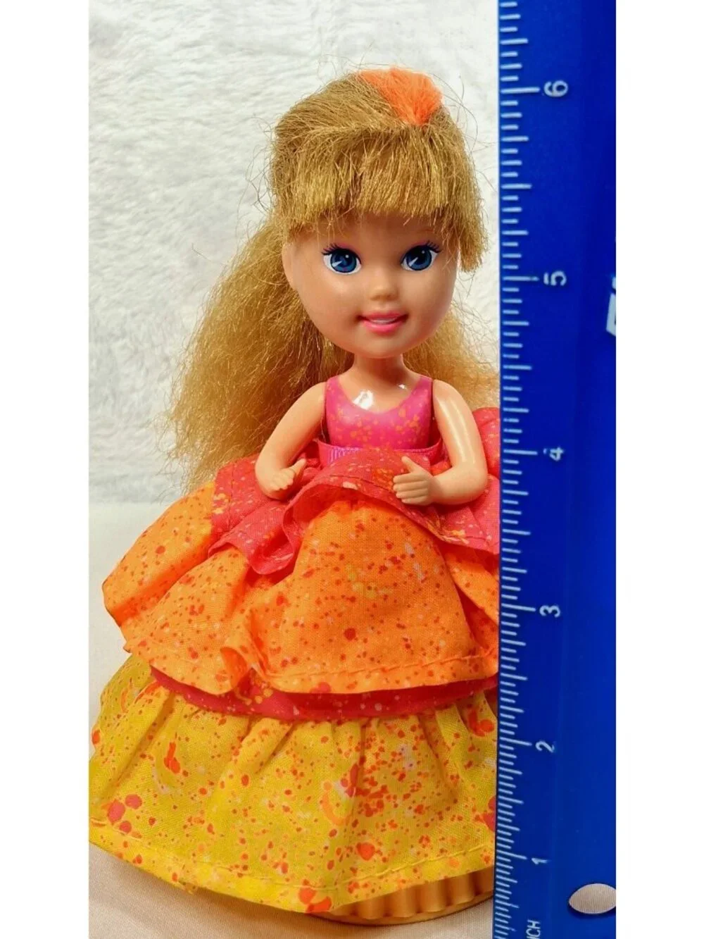 Vintage Tropical Treat Coral Splash Doll Tonka Toy Orange Pink Yellow